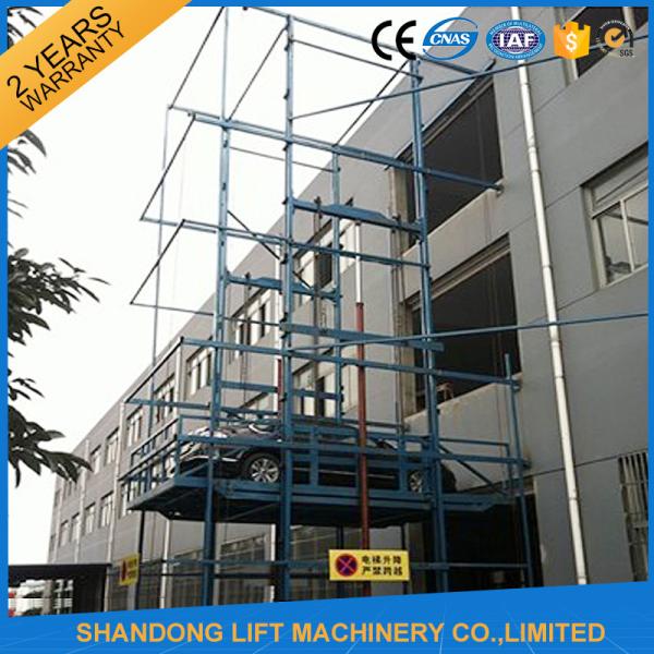 Vertical 4 Post Car Hydraulic Elevator Lift for Home Garage 800kg Lifting
