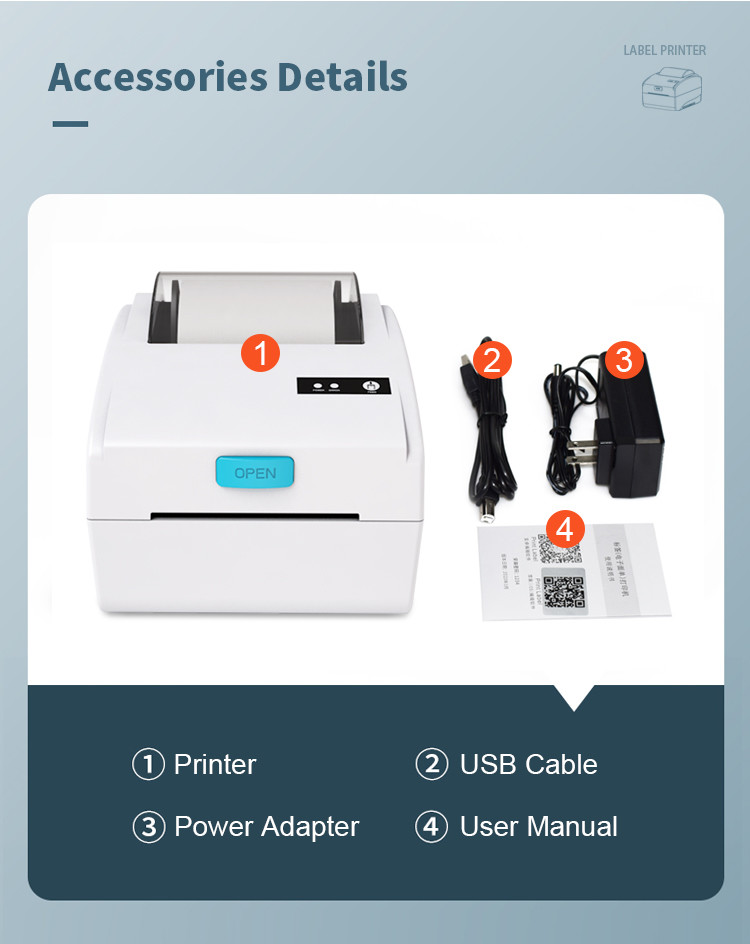 3 Inch Direct Thermal Barcode Printer For Shipping Label Printing