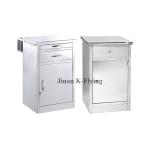 Medical Trolley Stainless Steel Hospital Style Bedside Table Large Storage