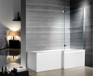 China 1400x800mm Glass Shower Enclosures With Stainless Steel Hinges wholesale