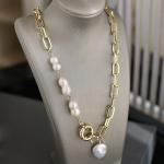 High Quality Natural Baroque Irregular Freshwater Baroque Pearl Necklace Jewelry