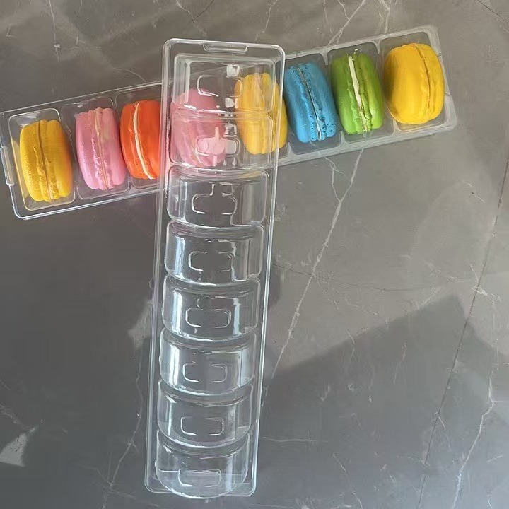 6 Pallets Plastic Packaging Macaron Tray Packaging Support Custom Food Safe