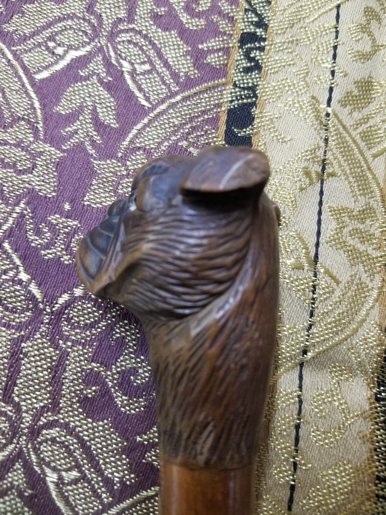 Carved umbrella with black walnut and beech handle wood handle wood stick umbrella