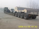 Strong Semi Low Bed Trailer Truck 4 Axles 120 Tons , Heavy Duty Utility Trailer