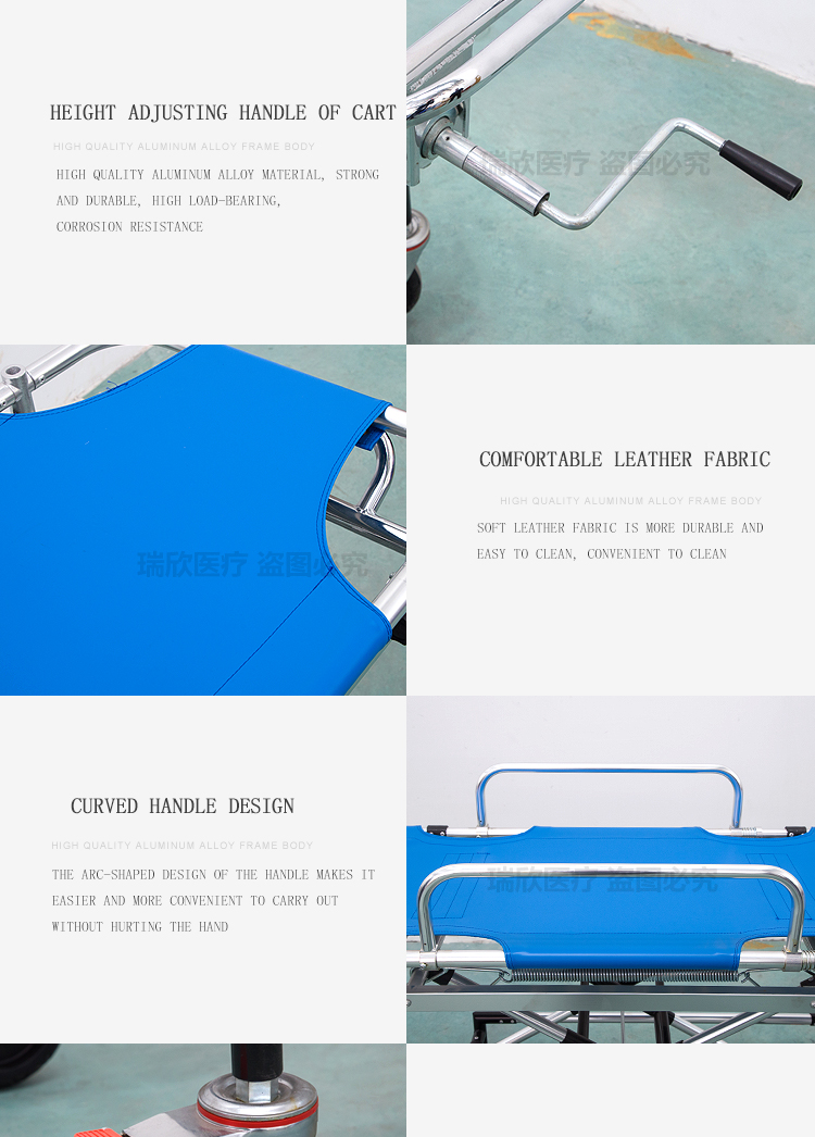 Medical Care Evacuation Stretcher Blue With Sturdy Construction