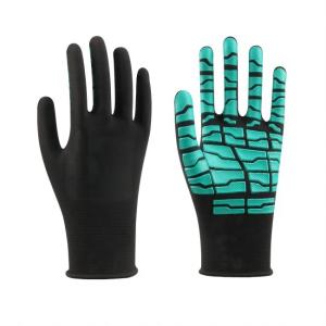 China L XL XXL Polyester Rubber Dipped Gloves Latex Coated Gloves 13 Gauge wholesale