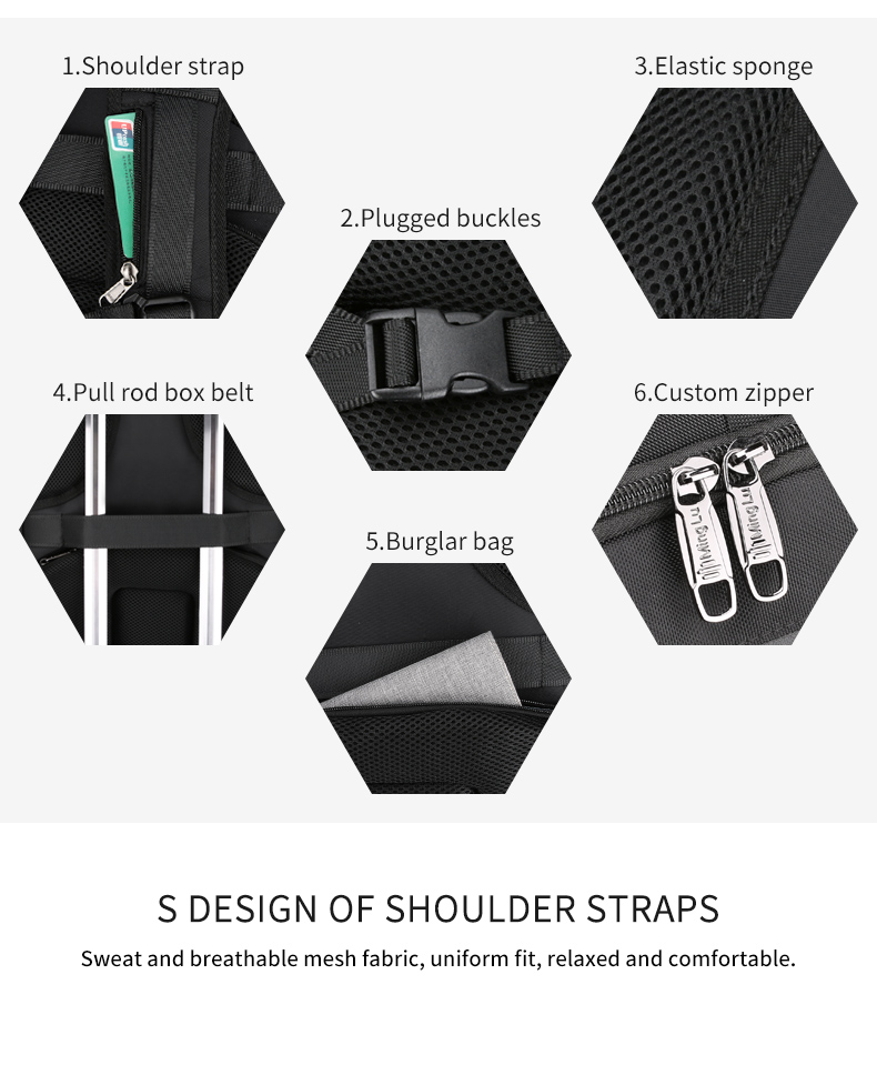 Hot sale men's large capacity waterproof laptop business travel backpack Bag