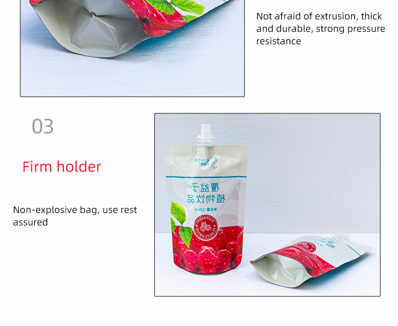 Eco Friendly Custom Printed Spout Pouches Tailored Leak-Safe Food Pouch