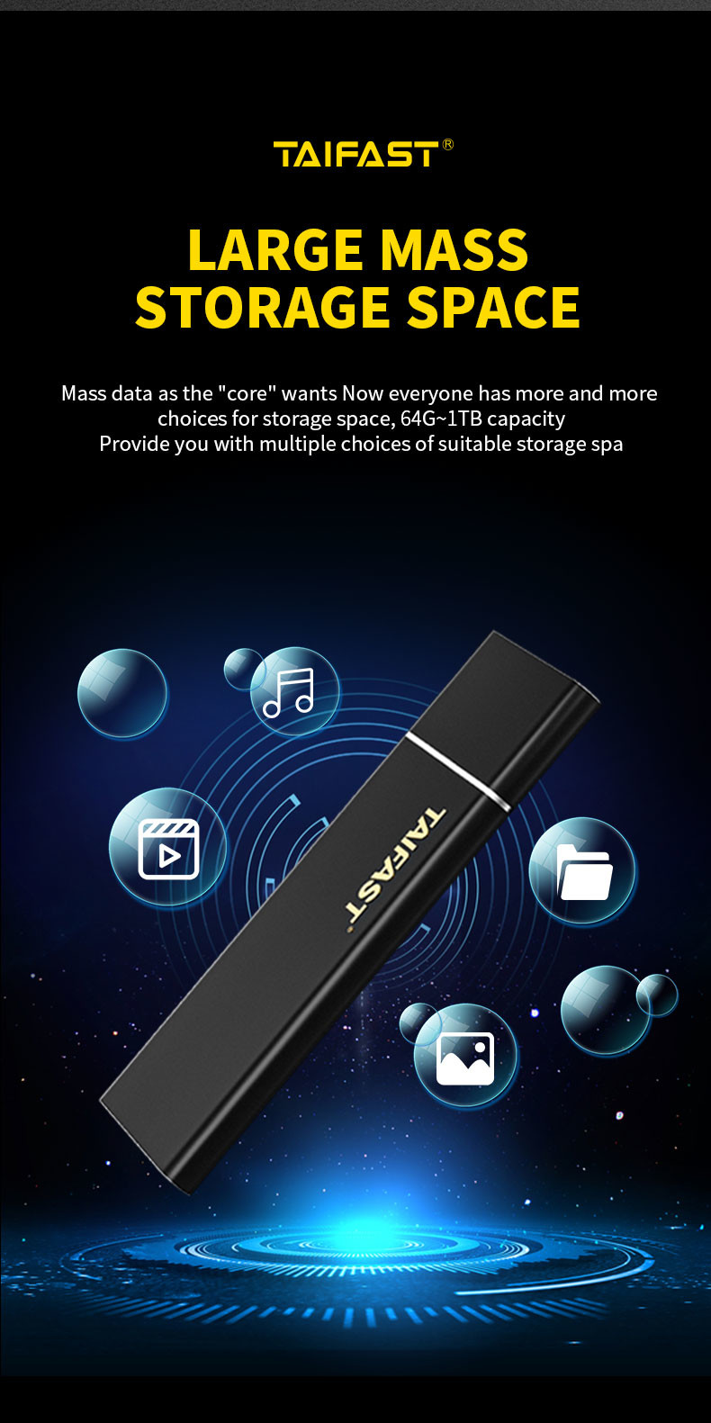 Sata 240gb Black External Hard Drive Taifast Portable Disk CE