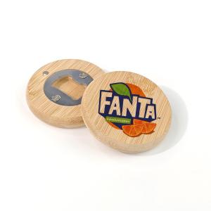 China Blank Round Sublimation Wooden Beer Bottle Opener With Magnetic wholesale