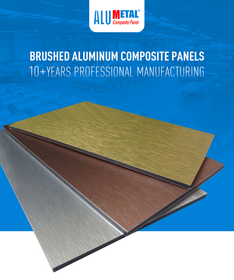 3MM Thin Brushed Aluminum Composite Panel Sheet Metal 1570MM AA1100