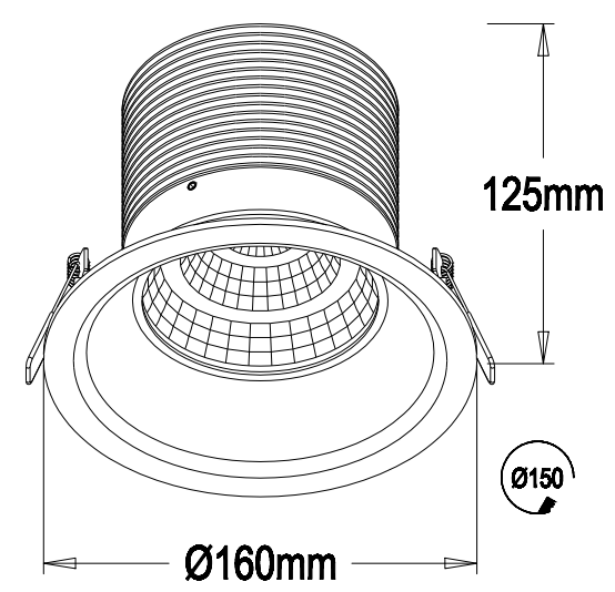 elegant 30W high Power 2200 Lumens Citizen Chip Led Downlight www xxx com