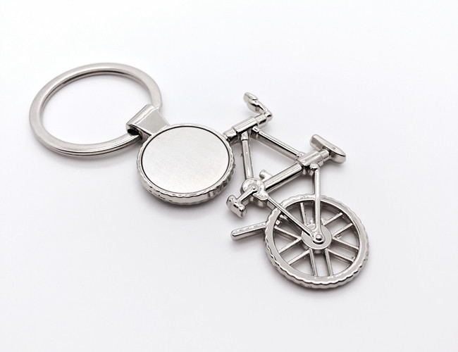 Bicycle Metal Laser Engraved Keyrings Logo Bike Key Chain Souvenir Gift