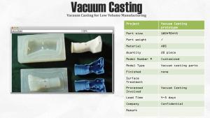China Prototype Manufacturing Vacuum Casting Service Low Volume ABS Material wholesale