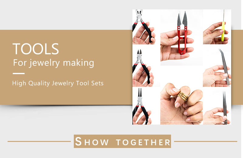 8pcs Jewelry Making Tool Kits Handmade Pliers Set With Scissor Tweezers