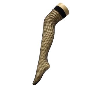 China Rhinestone Large Hole Fishnet Stockings thigh high night Club Womens Mesh Tights wholesale