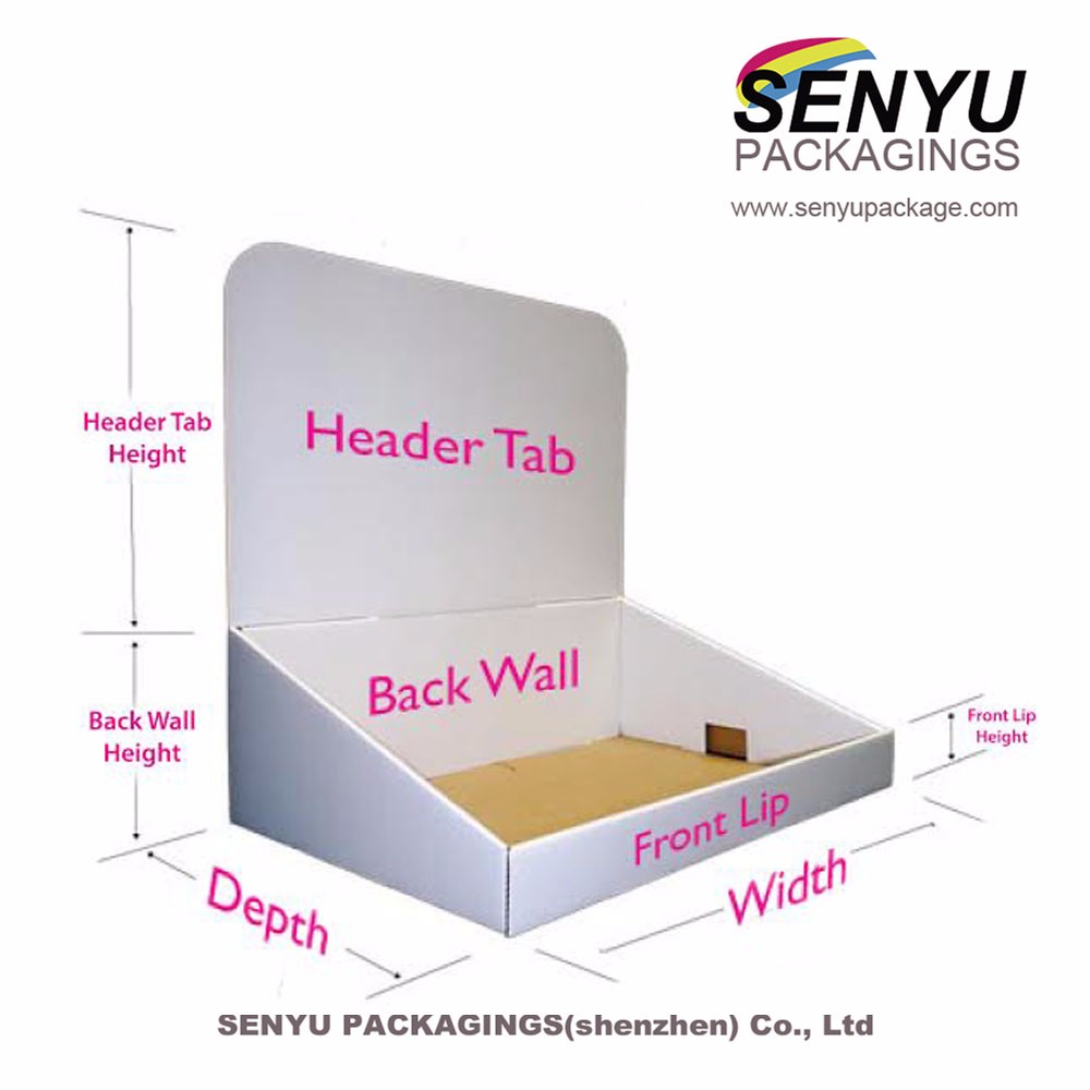 Cardboard Book Display Stand Counter Box