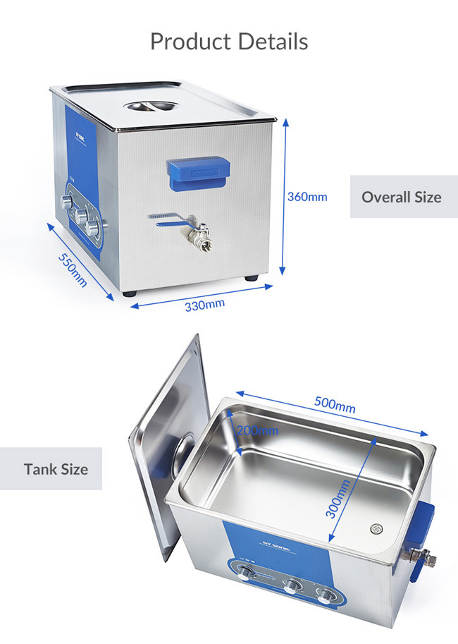 Waterproof 27L ultrasonic cleaner 40khz Ultrasonic Cleaning Equipment