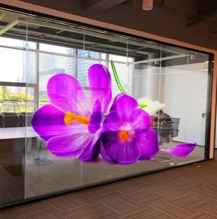 LED Flexible Transparent Film Display 5V Easy Installation for Commercial Dynamic Visuals