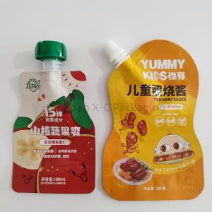 China Puree Packaging Spout Stand Up Bag , BRC Food Grade Liquid Bags With Spout wholesale