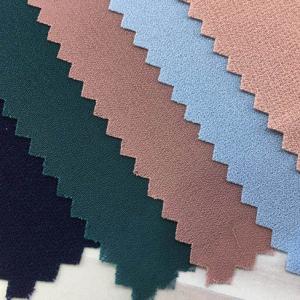 China Stretch 60 inch Plain Crepe Fabric Polyester Textile Material 130gsm wholesale