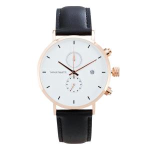 China IP Rose Stainless Steel Chronograph Watch Mens Watch Leather Band White Face wholesale