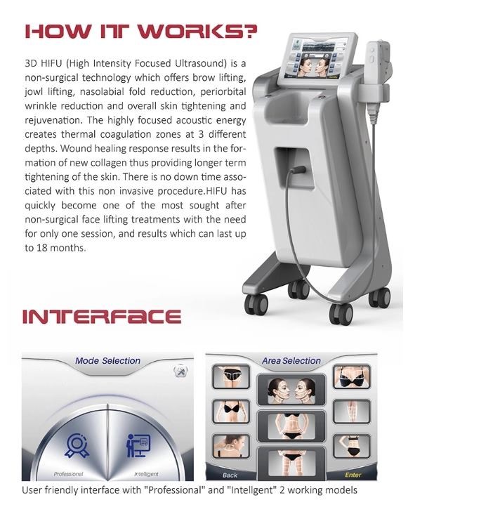 HIFU korea / 3d hifu machine for face and body wrinkle removal