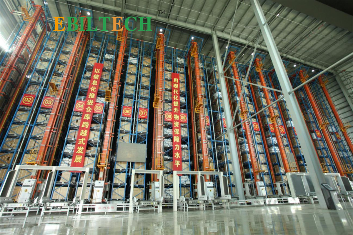 Labor Saving ASRS Systems Stacker Crane Powder Coated Finish For Warehouse