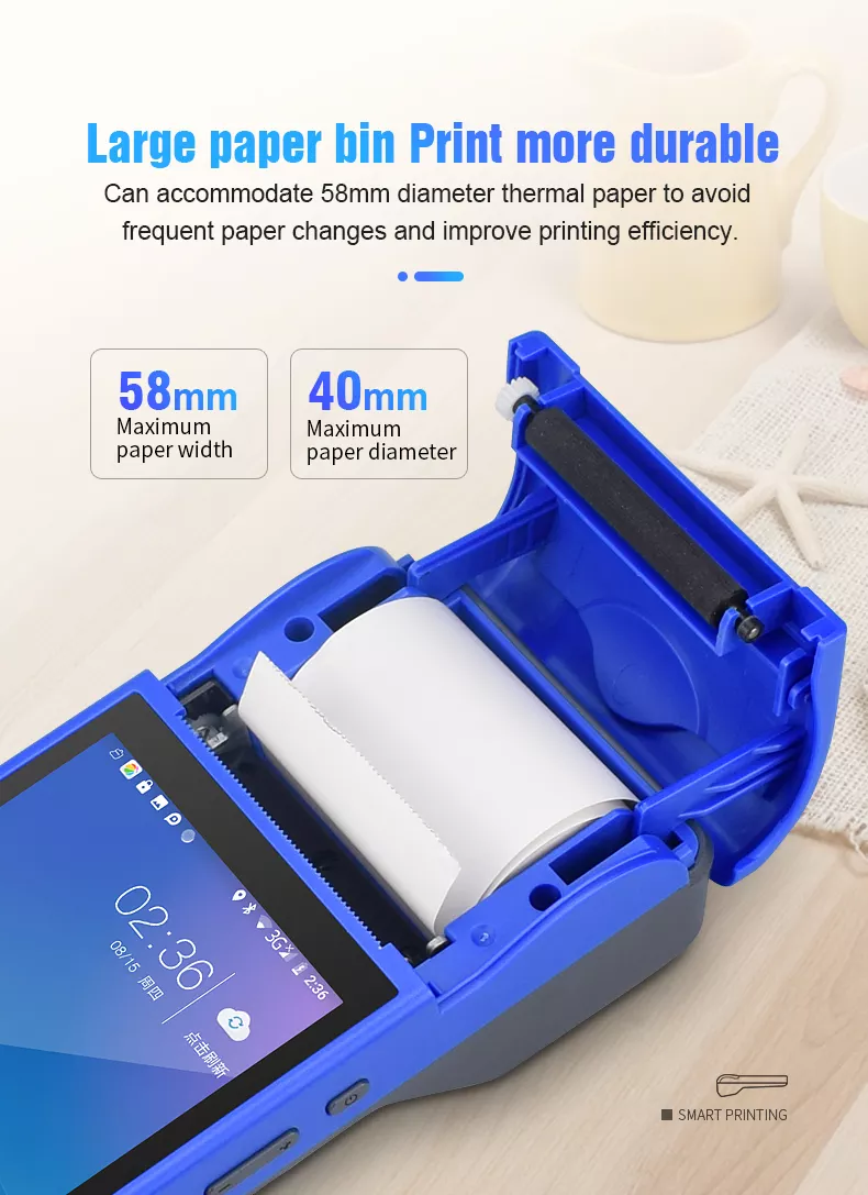 5.5 Inch Capacitive Touch Screen POS with Built-in Thermal Printer and Android System
