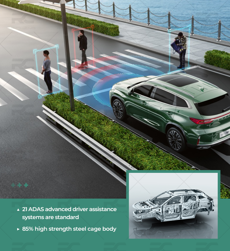 21 ADAS advanced driver assistancesystems are standard 85% high strength steel cage body