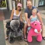 Hansel amusement park electric walking plush animal electric toy car