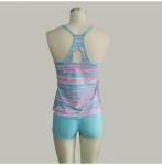 High Quality Girls Gradient Colorful 2 Piece Swimsuit Tankini Beach Wear Womens