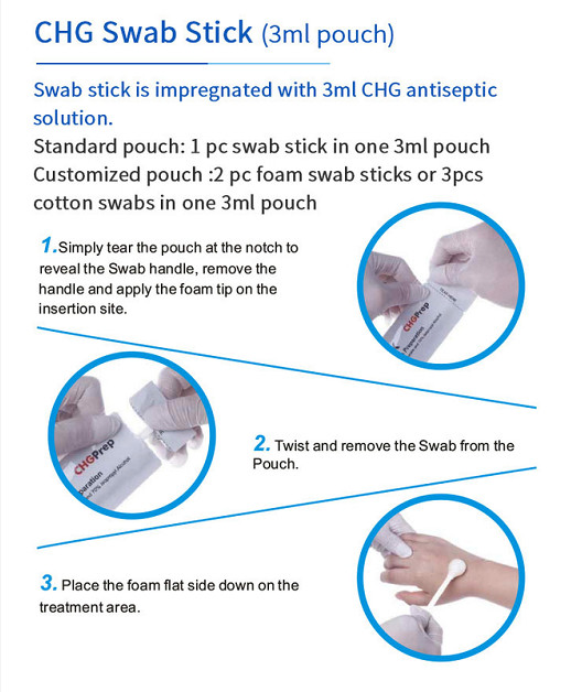 26ml 10.5ml Medical Swab Applicator Micro Alcohol Antiseptic Free