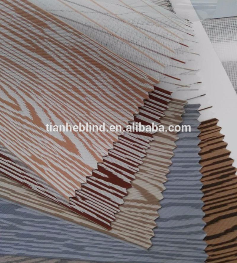 Tianhe Factory Wholesale Zebra Blinds Fabric/ Rain bow Colored Window Blinds