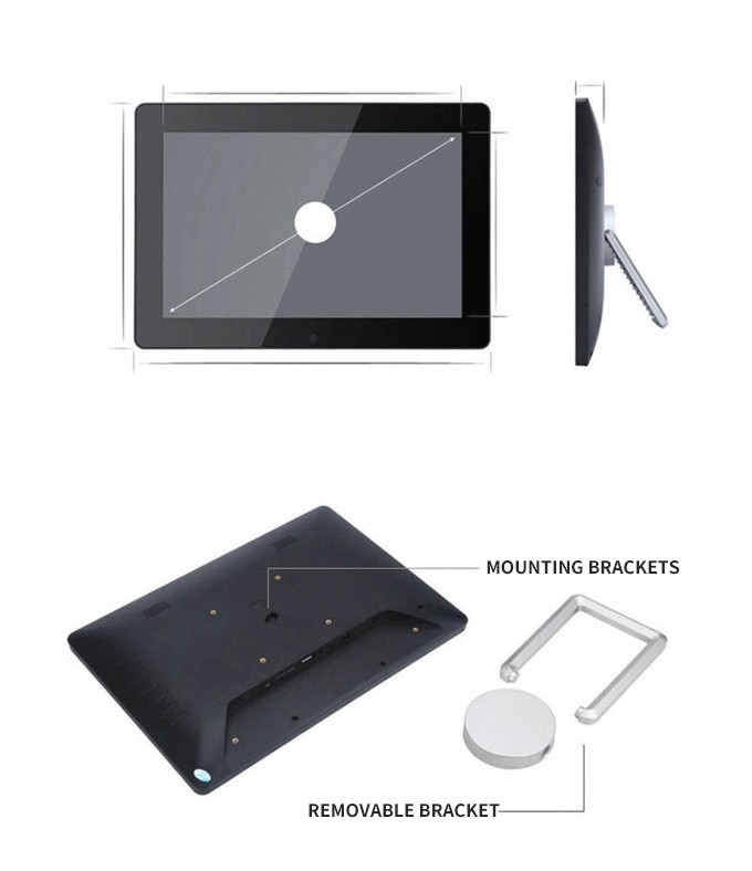 WIFI RJ45 RAM 2GB Wall Mounted Tablet Pc / 12 Inch Android Tablet