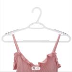 42cm Non Slip Clothes Hangers , Striped Plastic Hotel Hangers