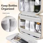 Water-resistant Creamy White Toiletry Hanging Makeup Cosmetic Organizer Travel