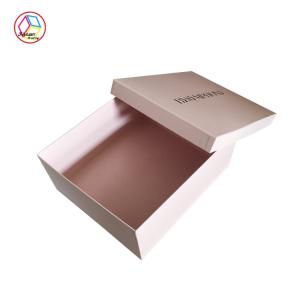 China Customized Pink Two Pieces Hard Cardboard Gift Boxes Matte Lamination wholesale