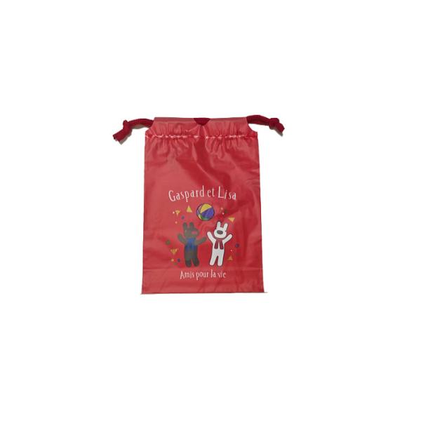Recyclable Plastic Drawstring Bag Biodegradable Rope Bag LDPE Printing