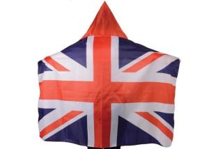 China Australia Usa Flag Cape Wearable Kintted Polyester Nylon High Fastness wholesale