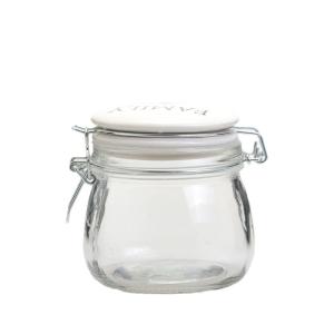 China Home Empty Glass Jars With Ceramic Lids Airtight Canisters Style wholesale