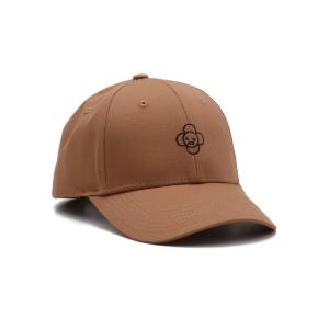 China 100% Cotton Twill Embroidered Baseball Caps Brown 6 Panel Hats wholesale