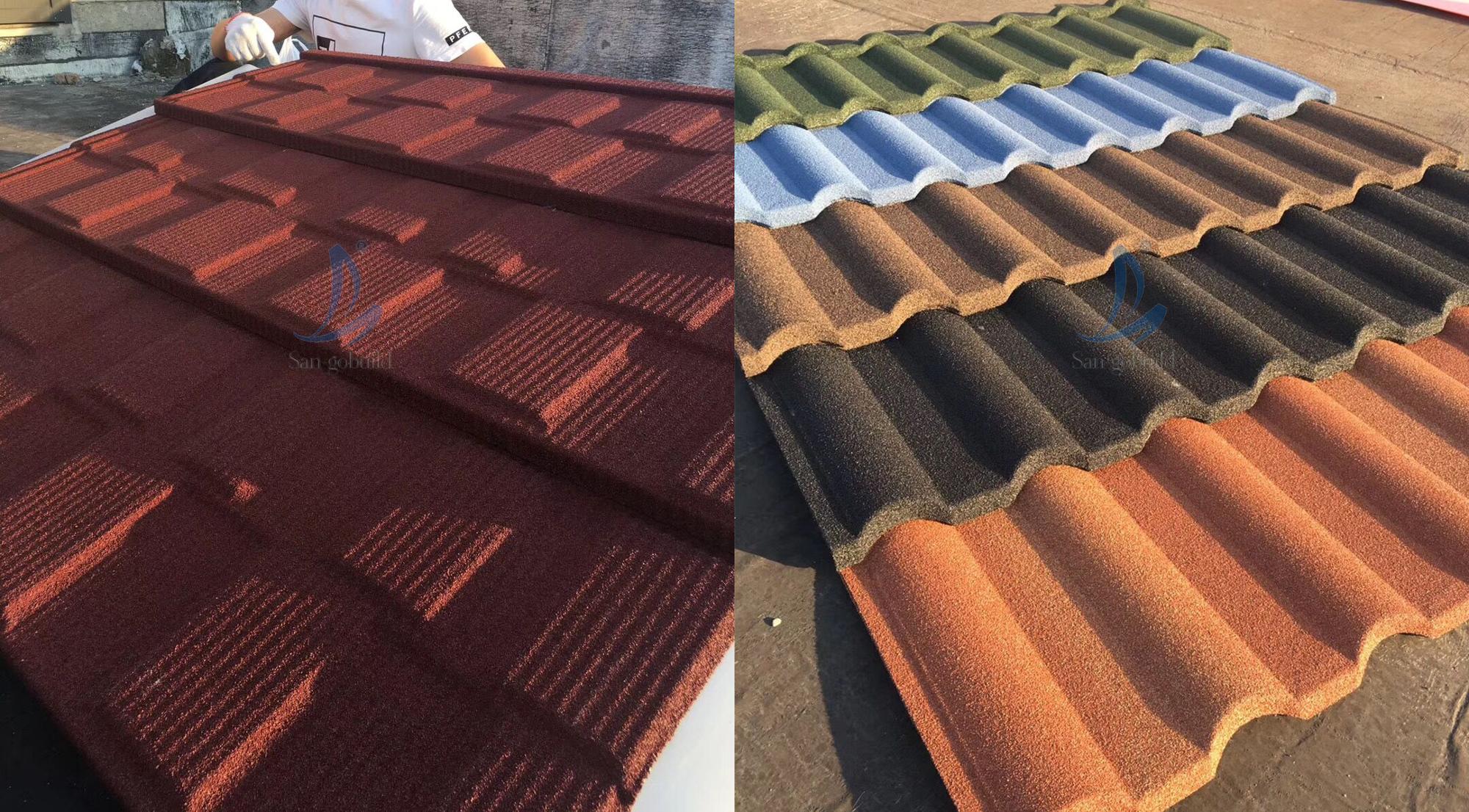Stone Coated Steel Roofing Materials Metal Decras Roofing Tiles