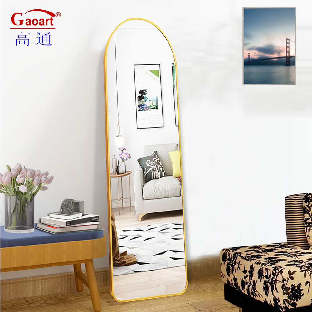 Length Led Beveled Floor Mirror in Modern Style for Hallway Beauty Salon and Bathroom