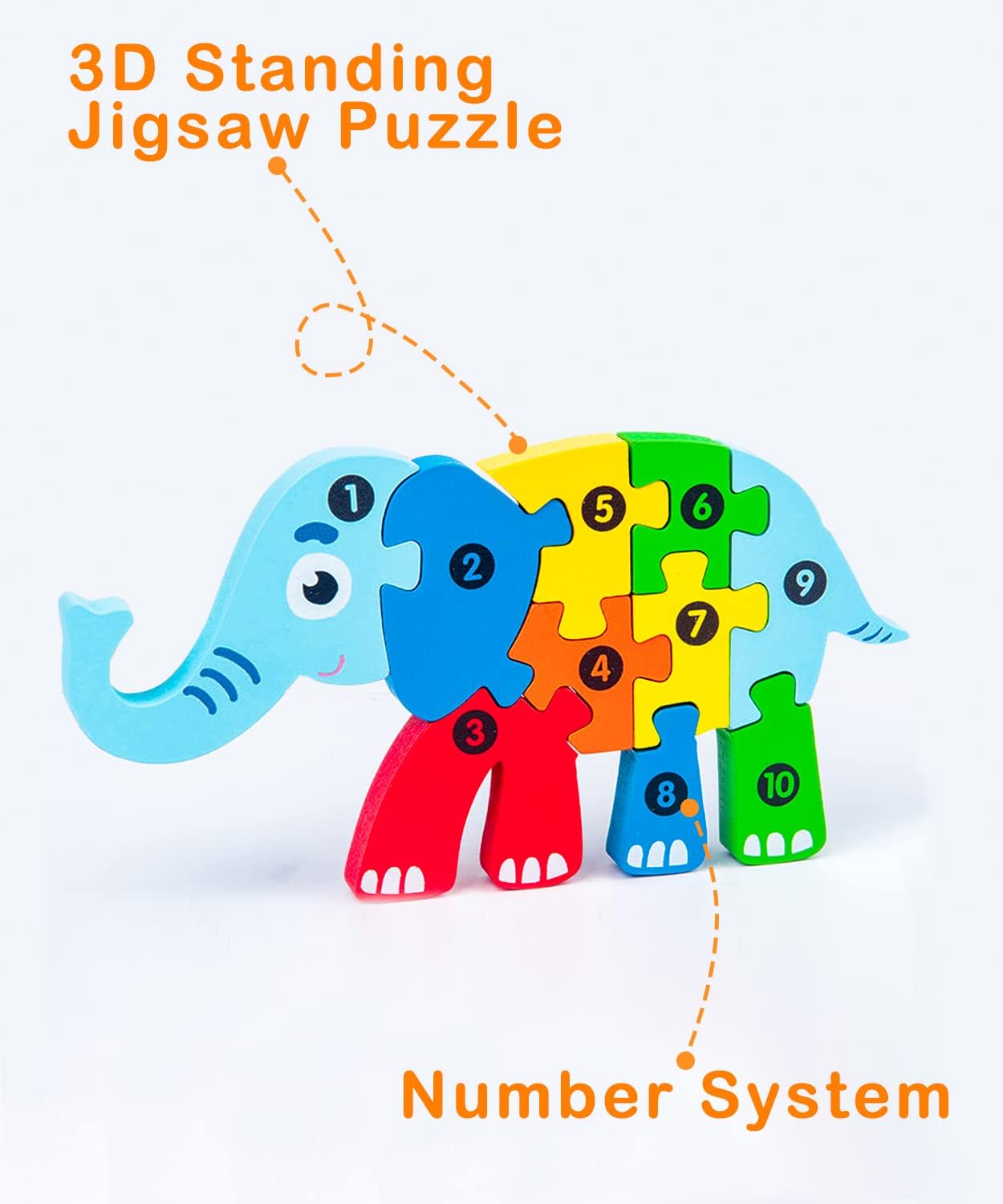 Unisex Toddlers' 4 Pack Wooden Animal Puzzles Boys Girls' Montessori Educational Toys