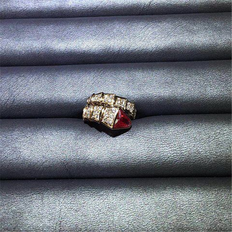 Luxury jewe factory serpenti series ring 18k white gold yellow gold rose gold diamond ring