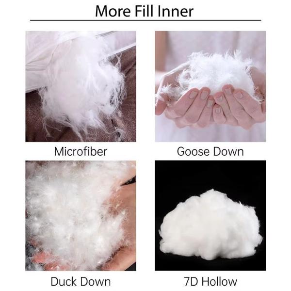 Hotel Home Luxury White Microfiber Filling Bed Pillow