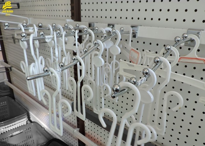 Pipes Oblique Bead Heavy Duty Peg Hooks , 6mm Wire Diameter Retail Peg Hooks