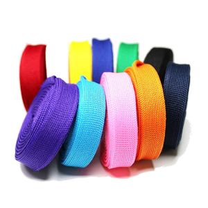 China Ribbon Rainbow Polyester Webbing 10mm Width Hair Bows Woven Webbing wholesale