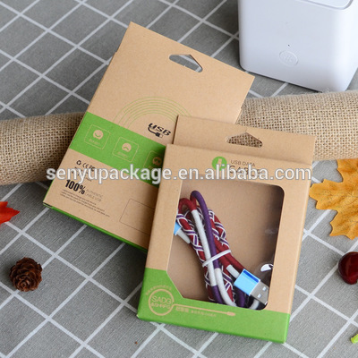 Wholesale Recyclable Transparent Plastic Window Paper Corrugated Custom Data Line Packaging Box